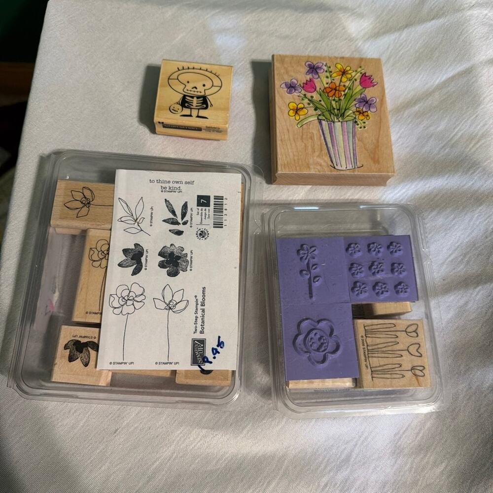 Stamp Collection Flowers and Halloween Guy